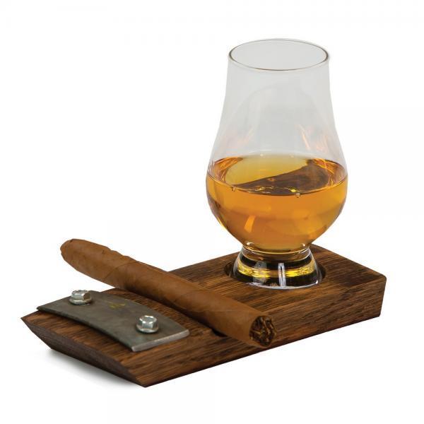 Whiskey and Cigar Coaster Oak826
