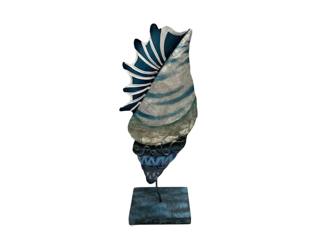 Capiz Shell Tabletop Blue/White KAC