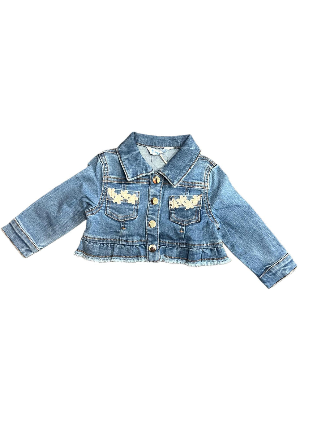 Jean Jacket w/Eyelet Floral Accent MYR125