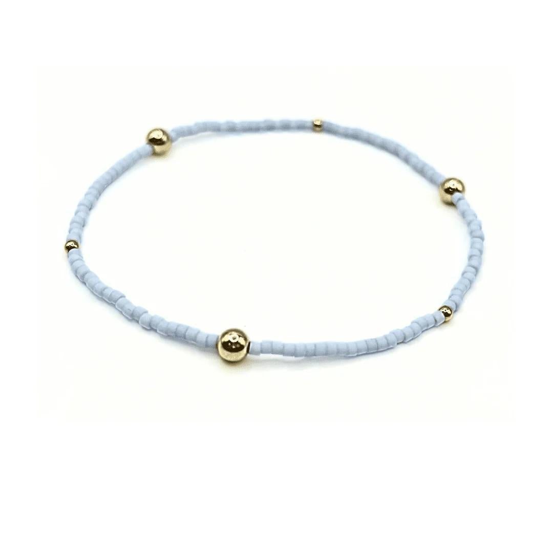 Game Day Gold-Filled & Seed Bead Waterproof Bracelet Collection ERN425 7”