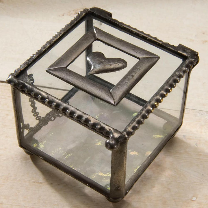 Small Jewelry Ring Box w/Heart DEV824
