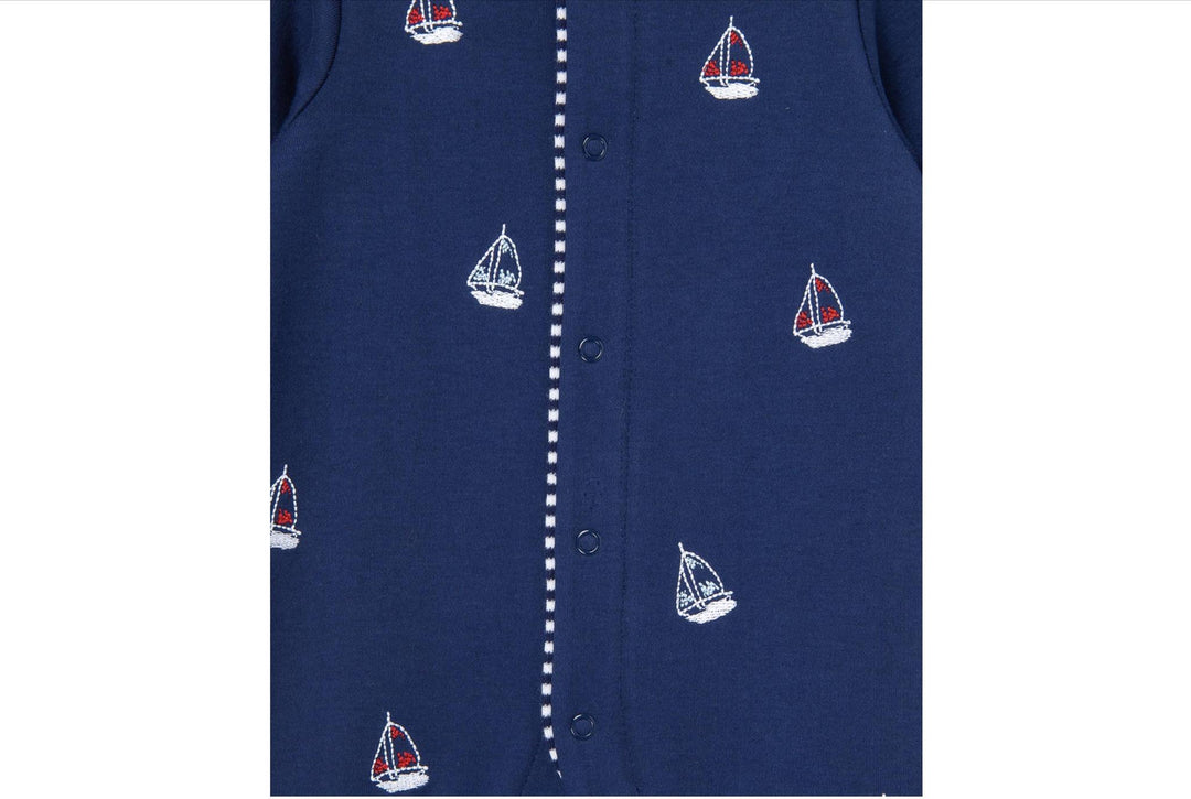 Sailboats Footie w/Hat LTM525