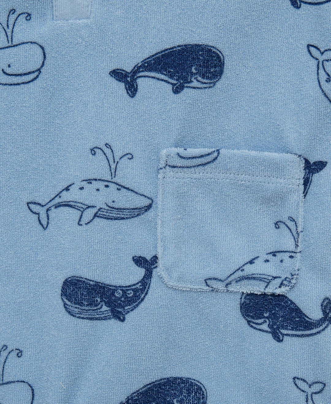 Whales Terry Romper w/Hat LTM326