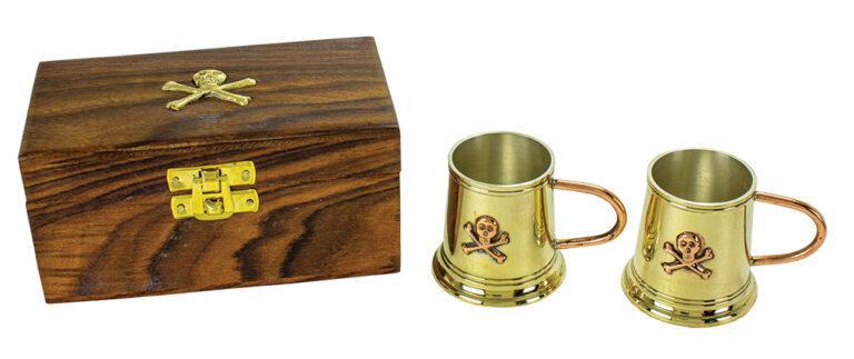 2 Brass Cups w/Box MDS1024