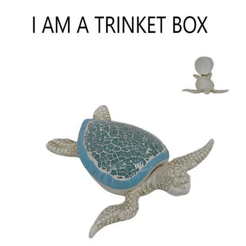Mosaic Resin Sea Turtle Trinket Box FTG325