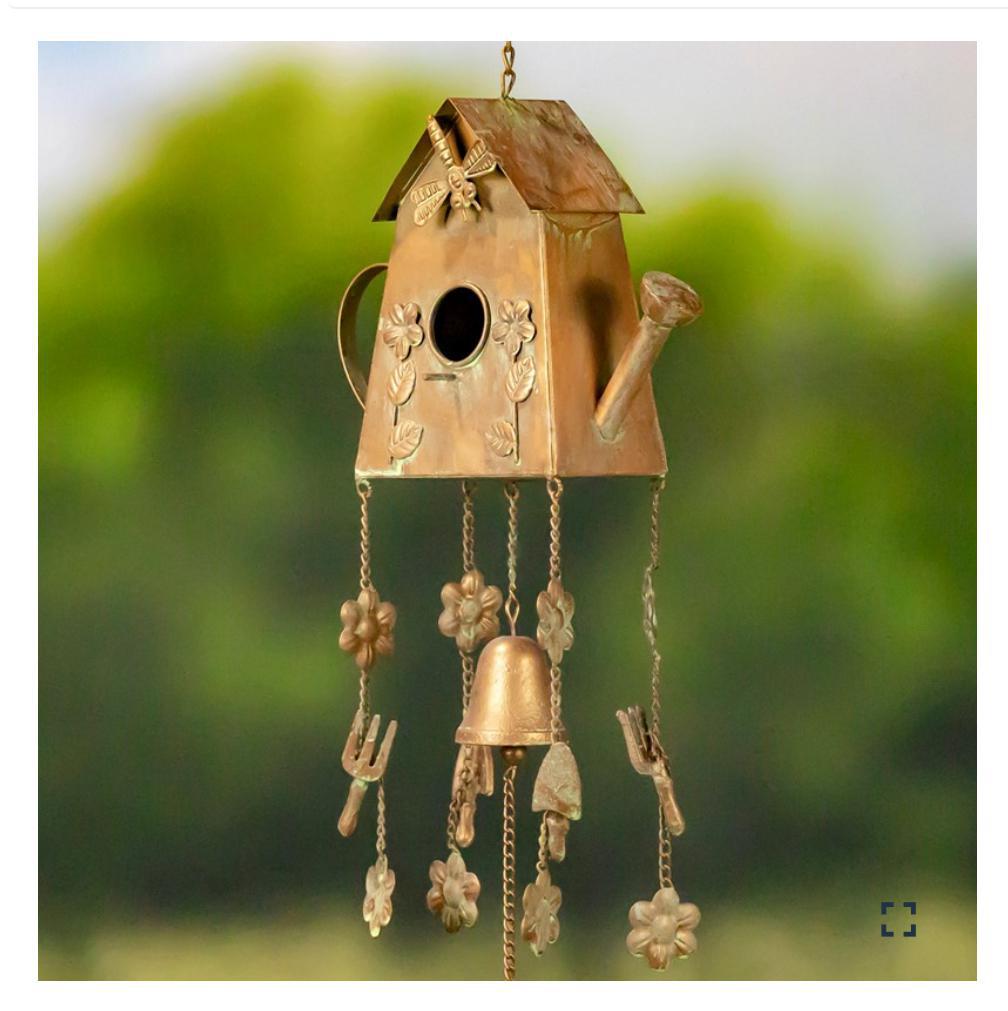 Hanging Birdhouse/Wind Chime Asst ZAR