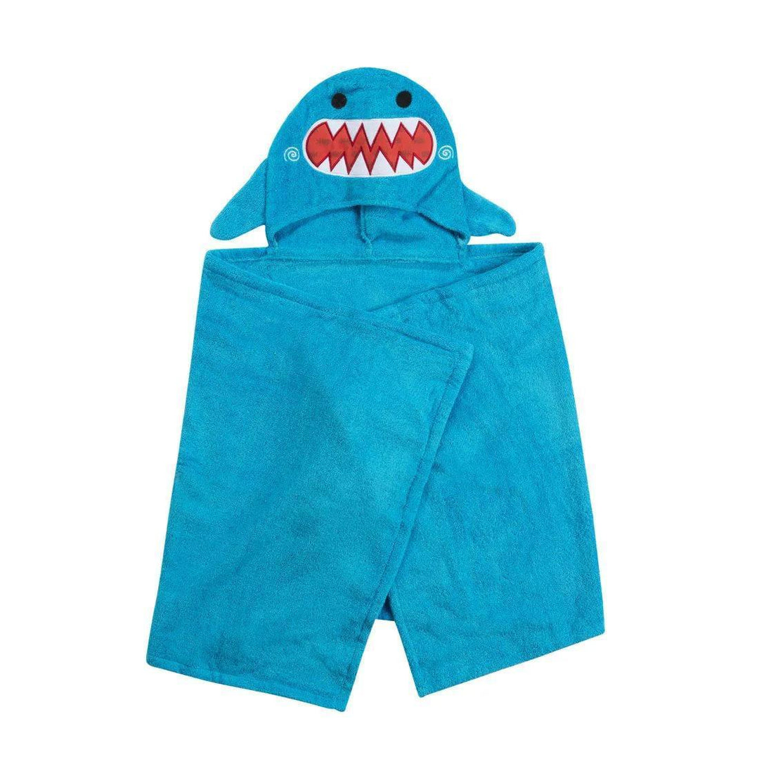 Kids Plush Terry Hooded Bath Towel - Sherman the Shark ZCI226