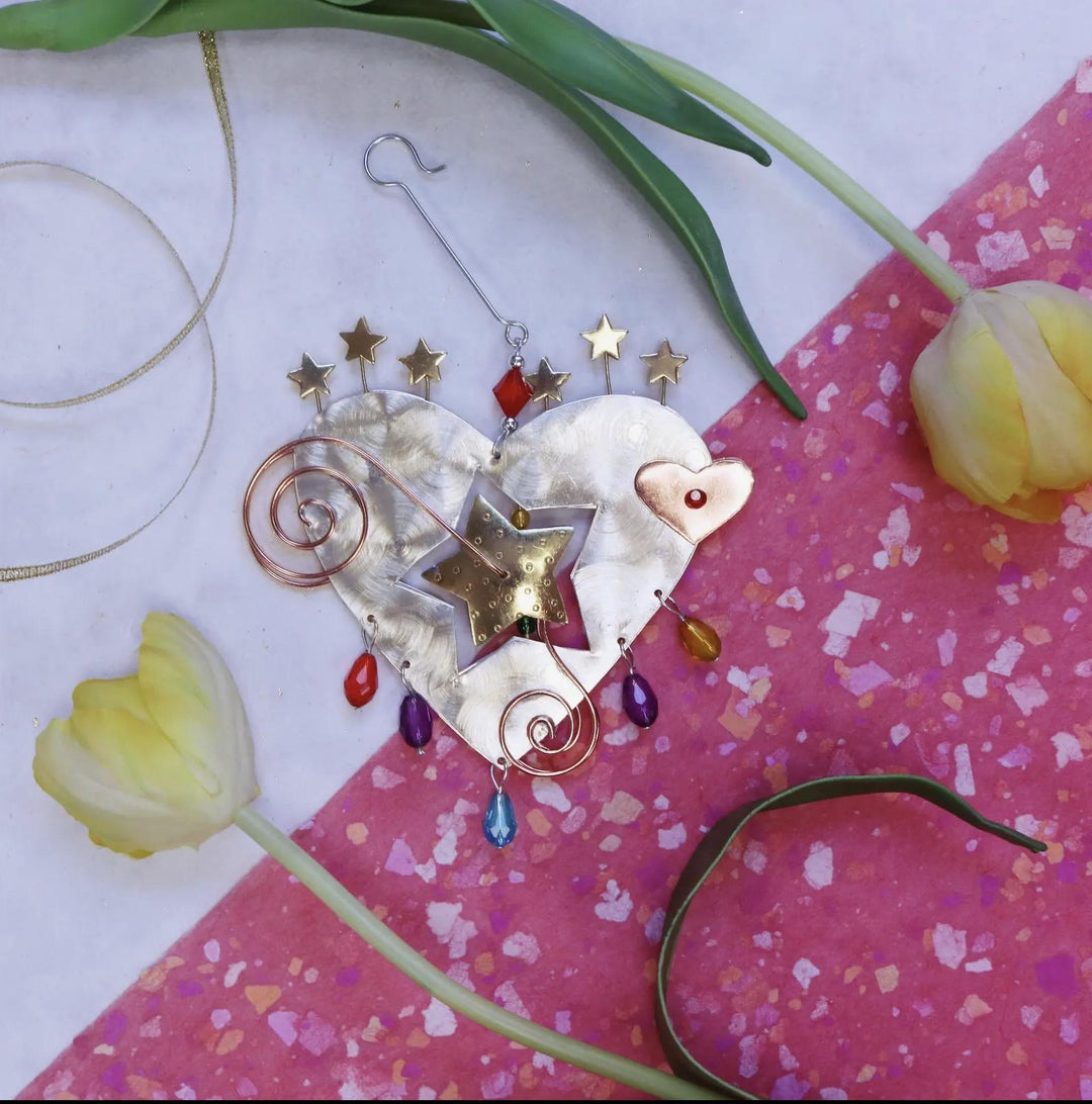 Starburst Heart Ornament PIL