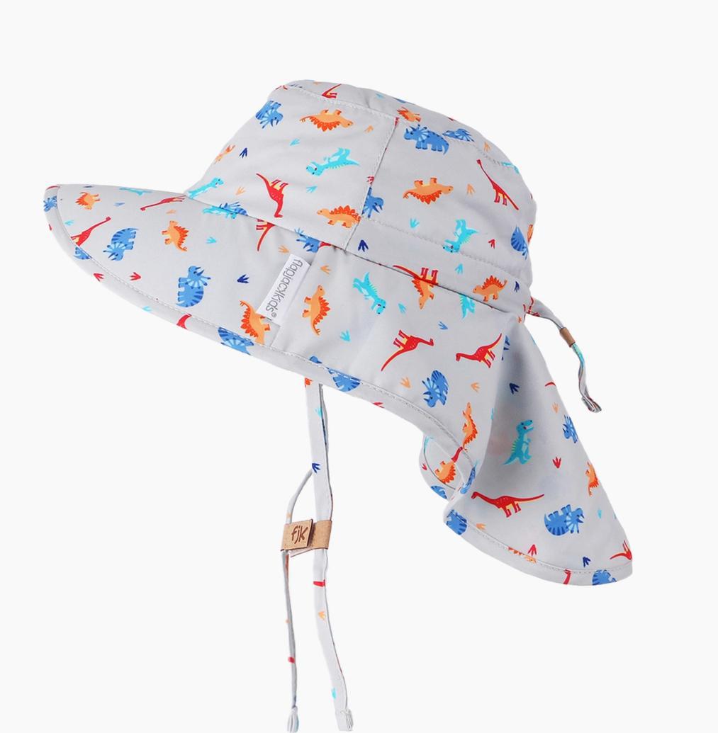 Baby/Kids Sun Hat w/Neck Cape Dino FJK125