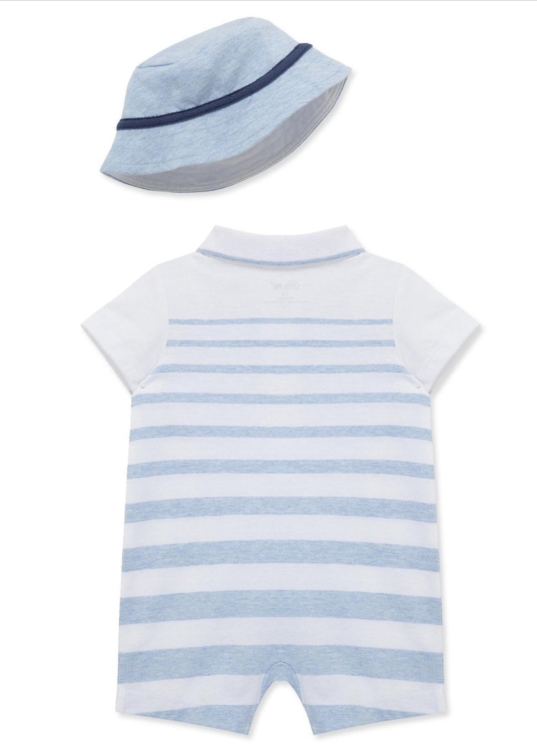 Whale Striped Romper w/Hat LTM0-126