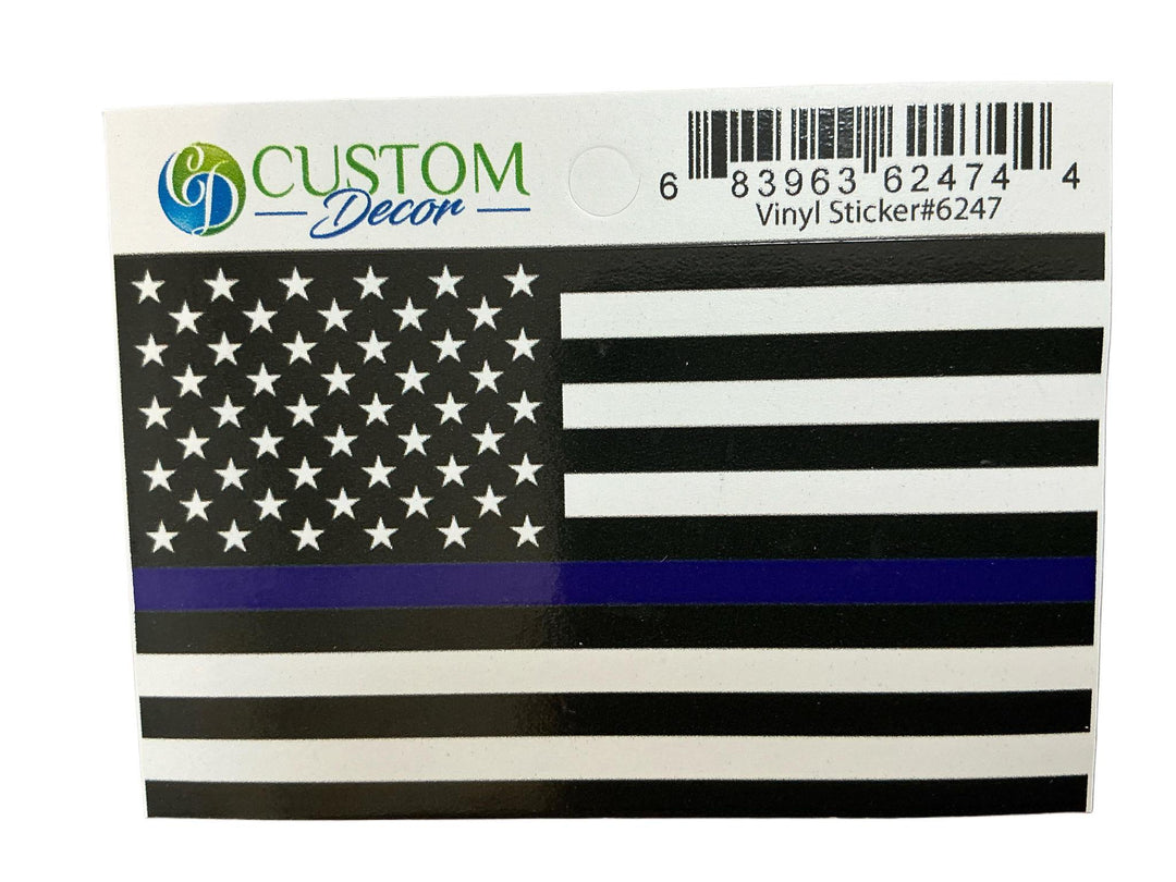 Thin Line American Flag Vinyl Stickers CUS1025