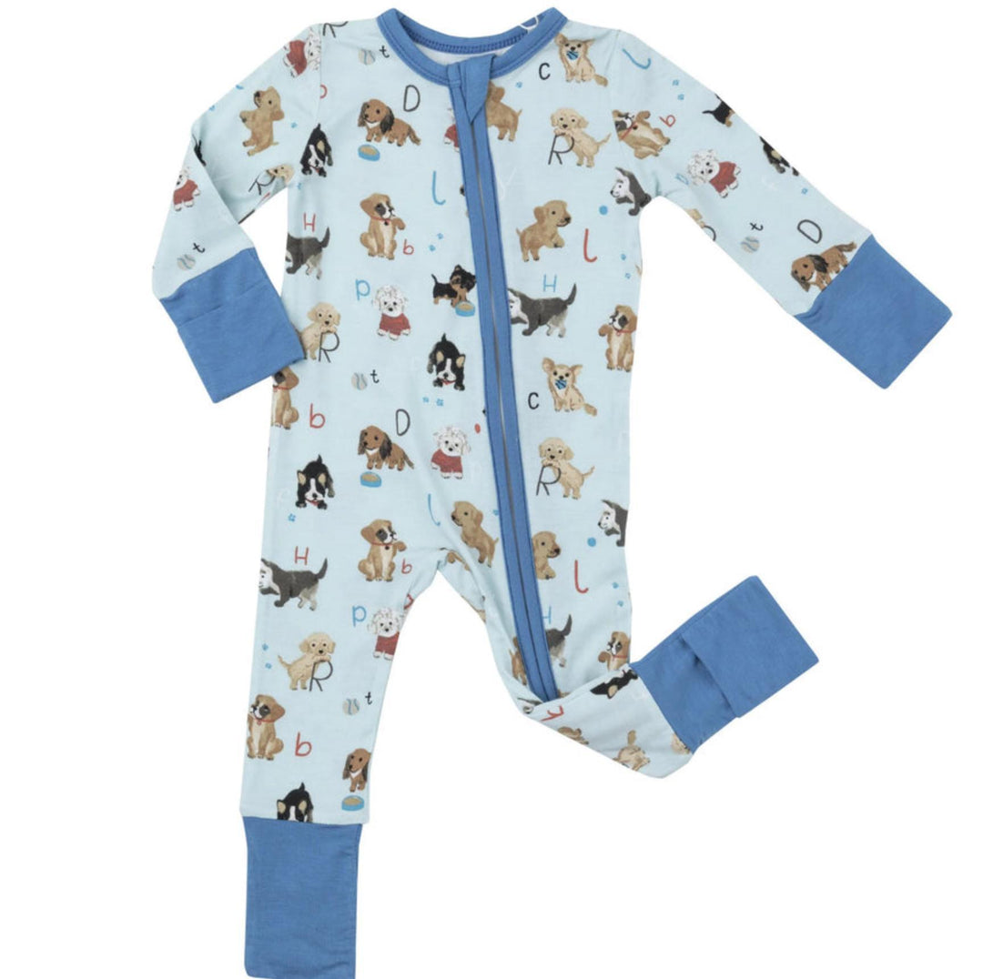 Puppy Alphabet 2 Way Zipper Romper AGD