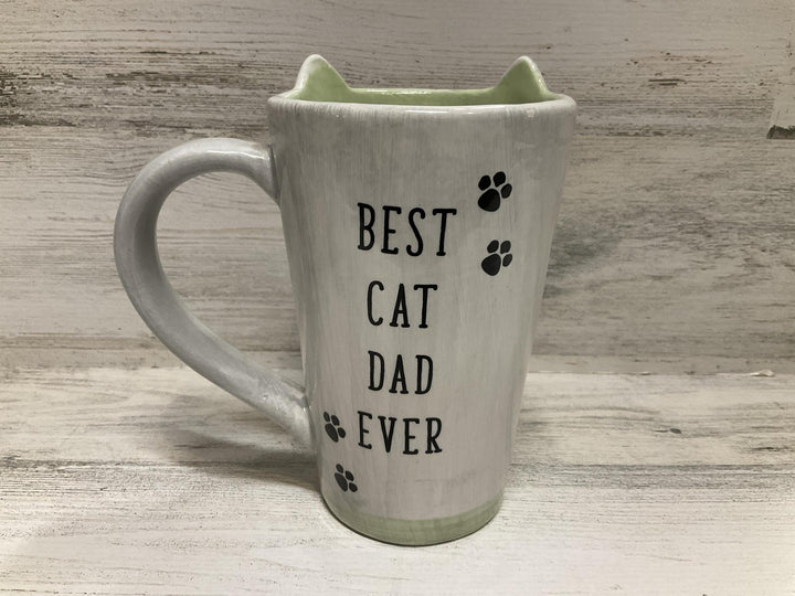 Cat Dad Mug w/ Ears Cat 5” Coffee Cup YNG