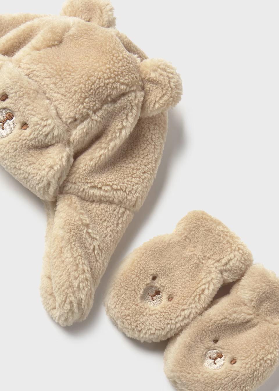Plush Bear Hat & Mittens Set MYR825