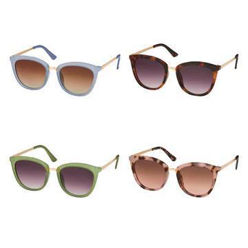 JADE CAT EYE COMBO ASSORTED COLORS SUNGLASSES BLU426