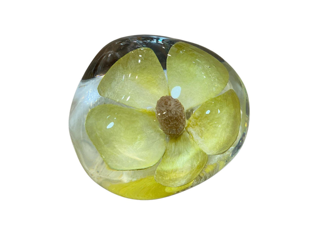 Pressed Flower Glass Paper Weight  EVG