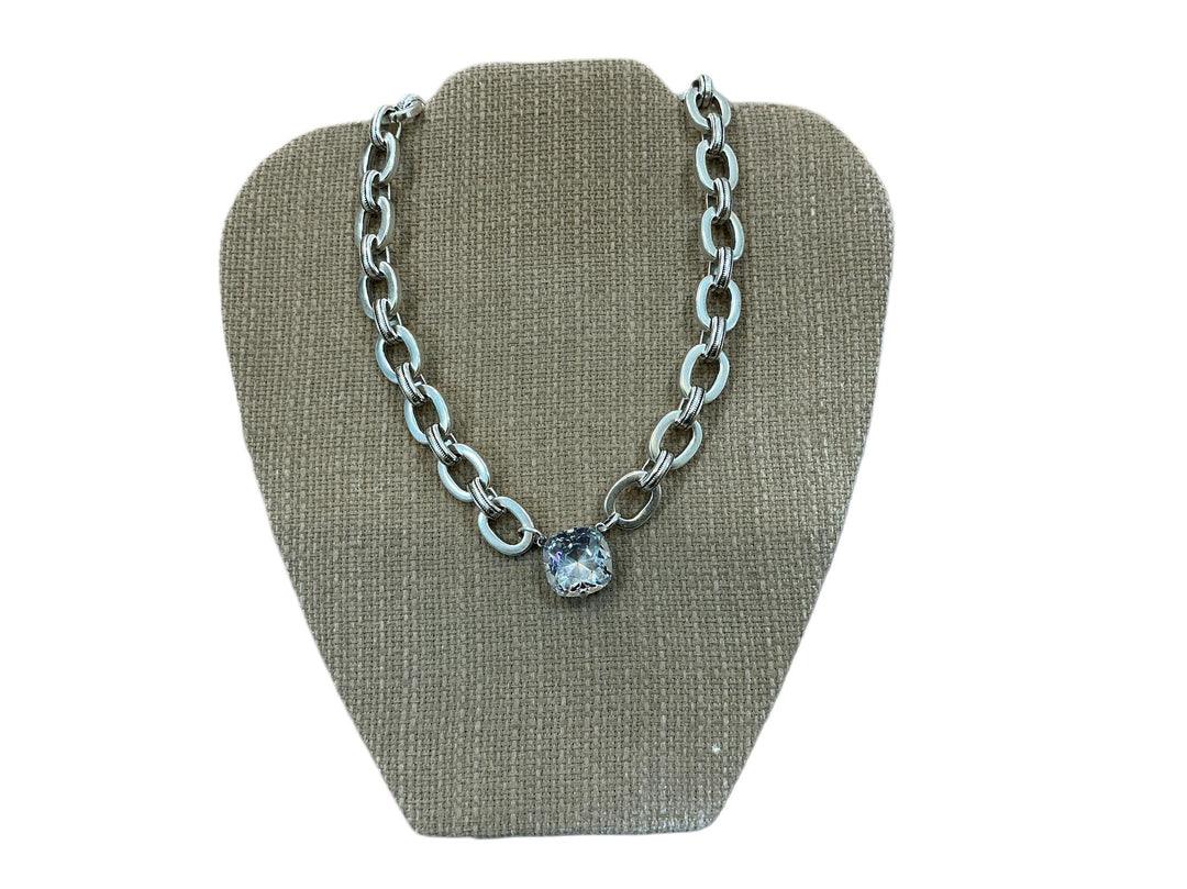 Large Crystal Heavy Chain Necklace LAV525