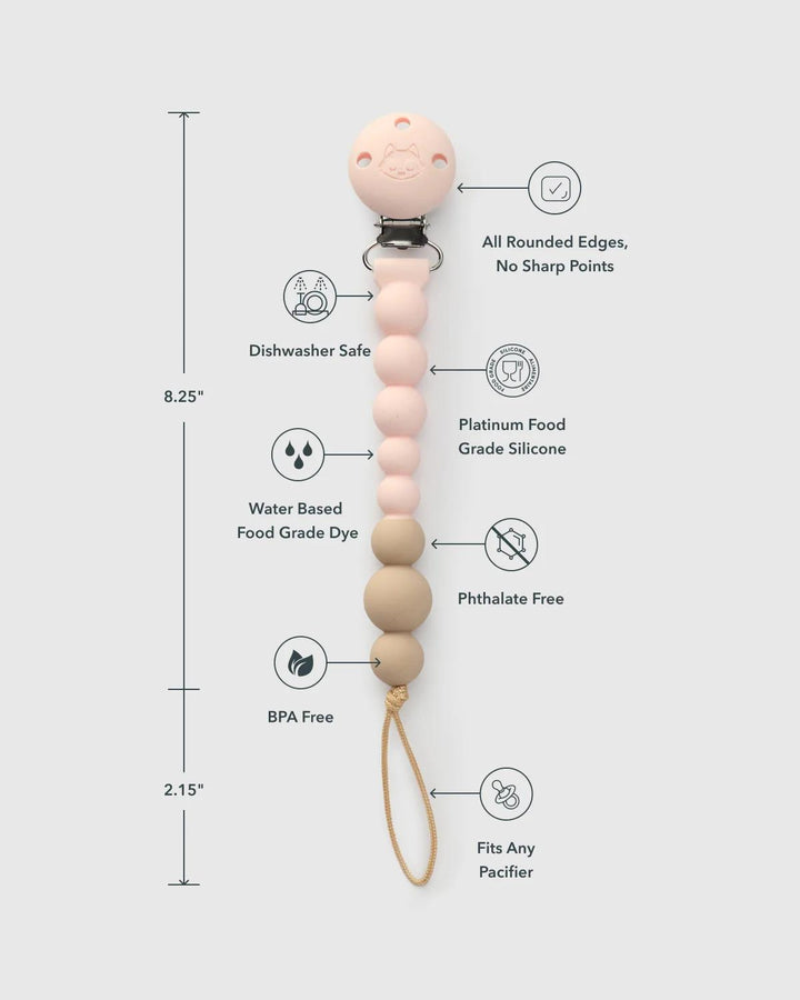 Pacifier Clip OneC Pink LOU826