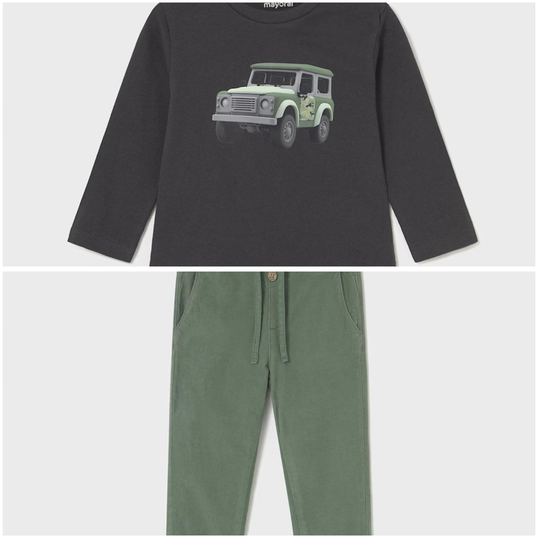 Jeep Graphic Top & Green Pants Set MYR825