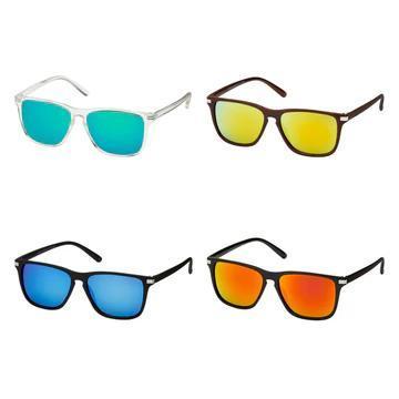 Keyhole Color Mirror Lens Asst. Sunglasses BLU426