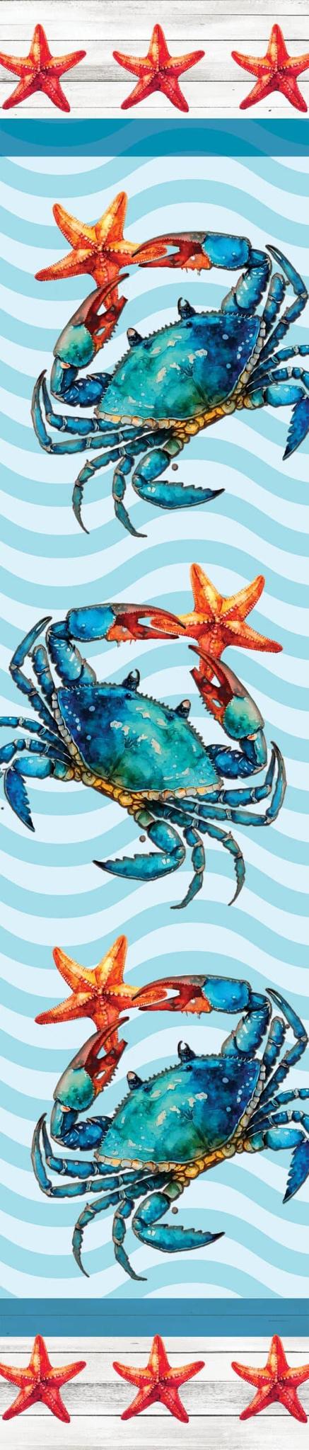 Yard Expression-Blue Crab & Anchor Sign CUS526