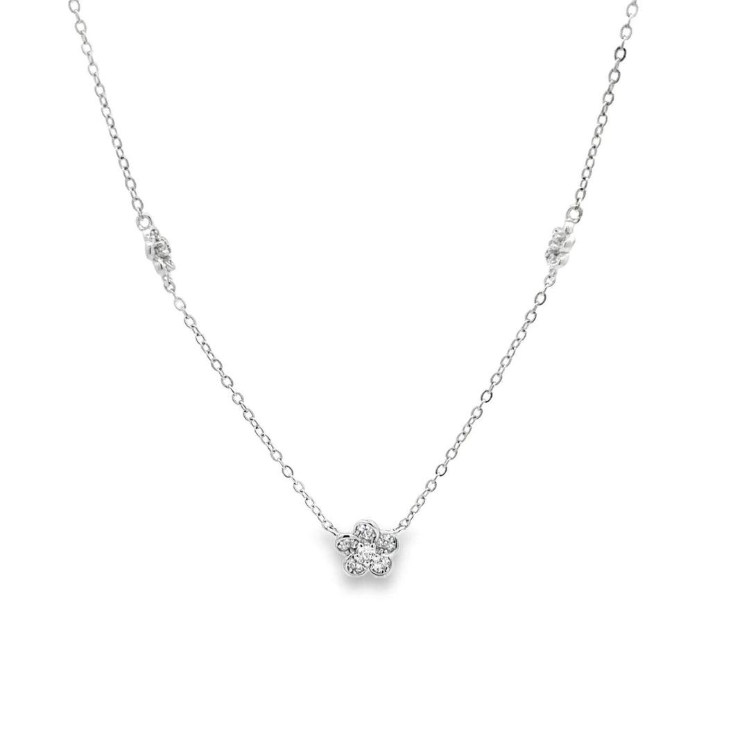 Flower Shaped Pendant Necklace LJW525