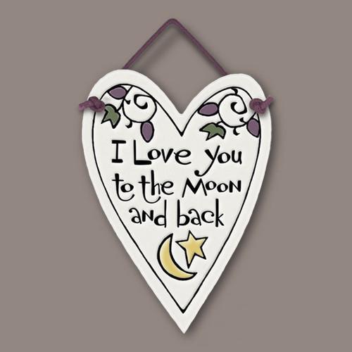 Moon and Back Heart Wall Art SPN925