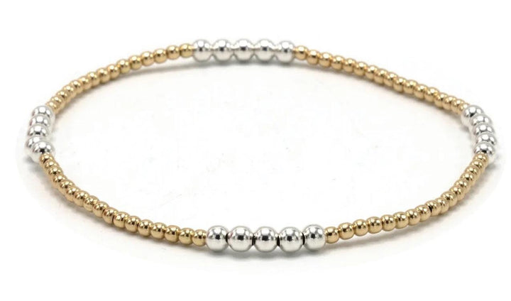 The Hamptons Mix Collection 14k Gold Filled/Sterling Beaded Bracelet ERN825 7”