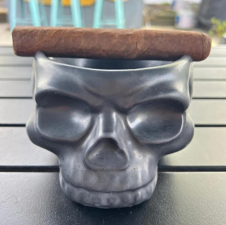 Concrete Skull Cigar Bowl Ashtray  STO924