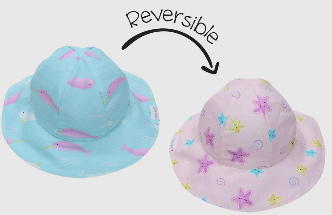 Baby/Kids Reversible Sun Hat Narwhale/Starfish FJK125