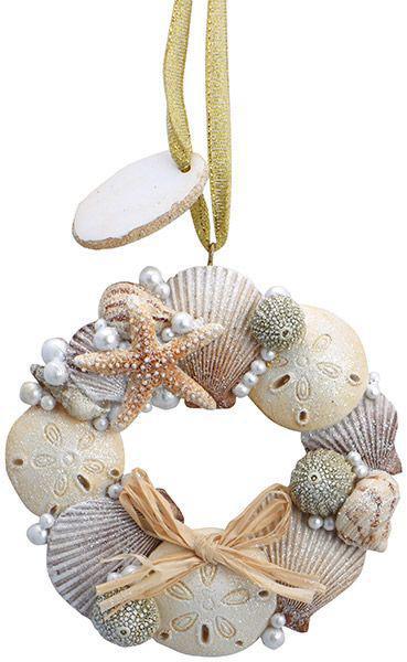 Resin Ornament – Shell Wreath CPS725