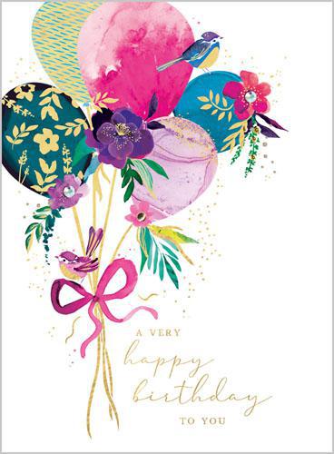 Balloon Bouquet Birthday Card NQI725