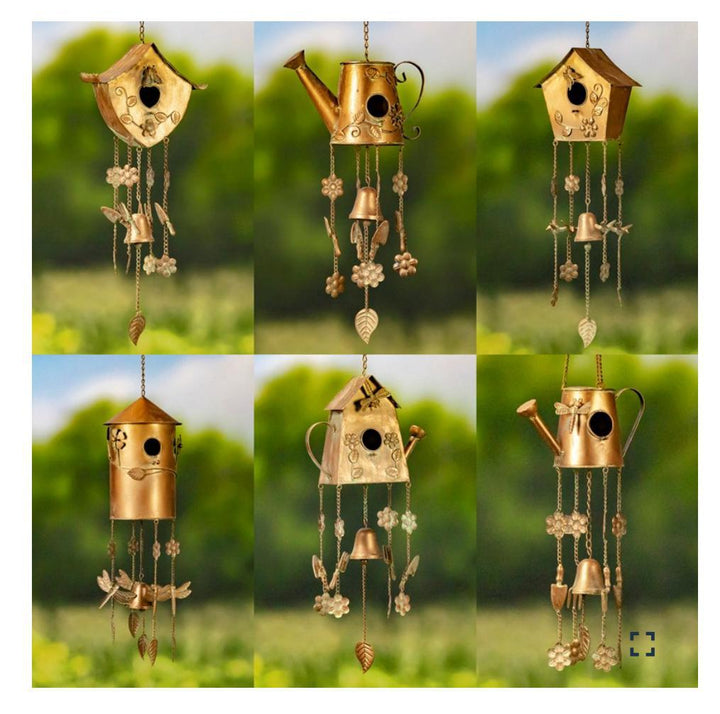 Hanging Birdhouse/Wind Chime Asst ZAR