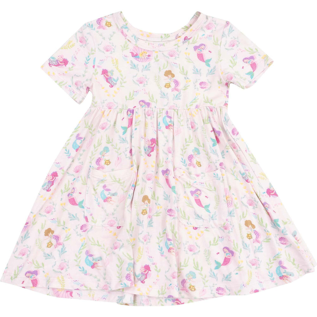 Mermaids Short Sleeve Twirly Dress ANG325