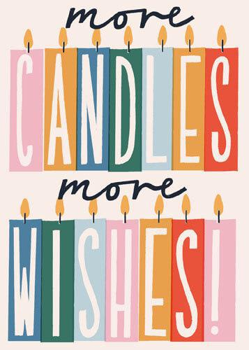 More Candle Wishes Birthday Greeting Card NQI725