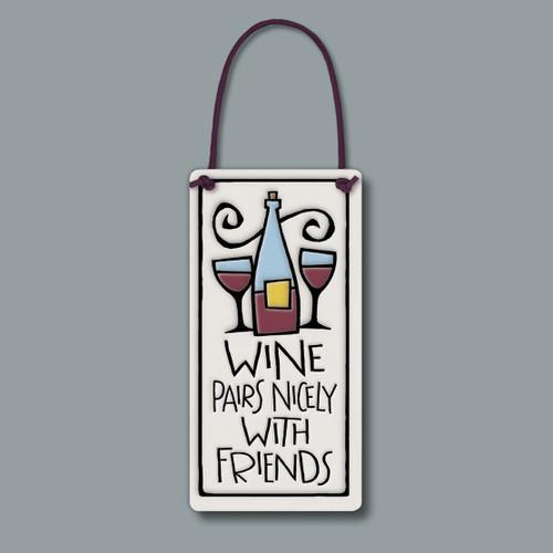 Wine Pairs Nicely Wine Tag SPN925