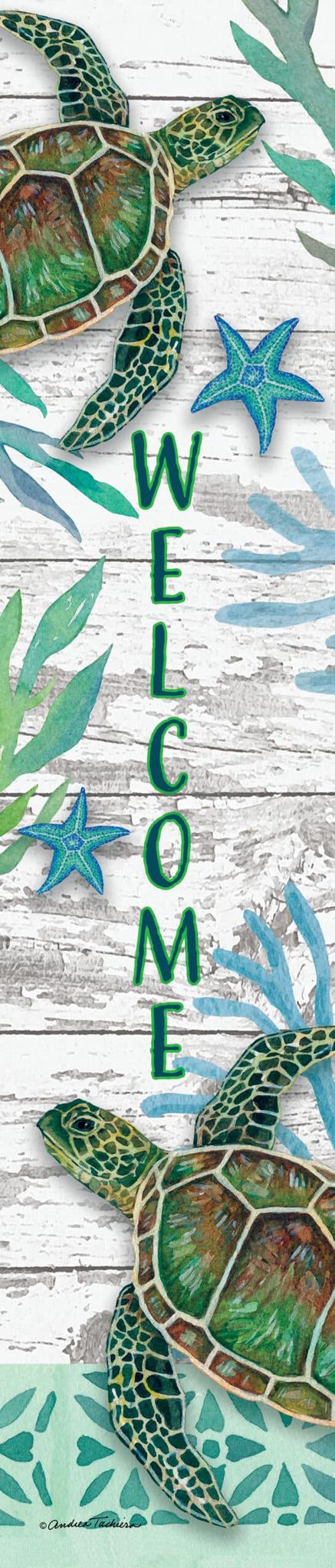 Sea Green Turtle Yard Sign CUS325