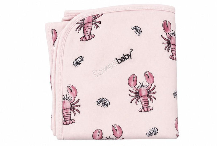 Organic Blanket, Pink Lobster LVB926