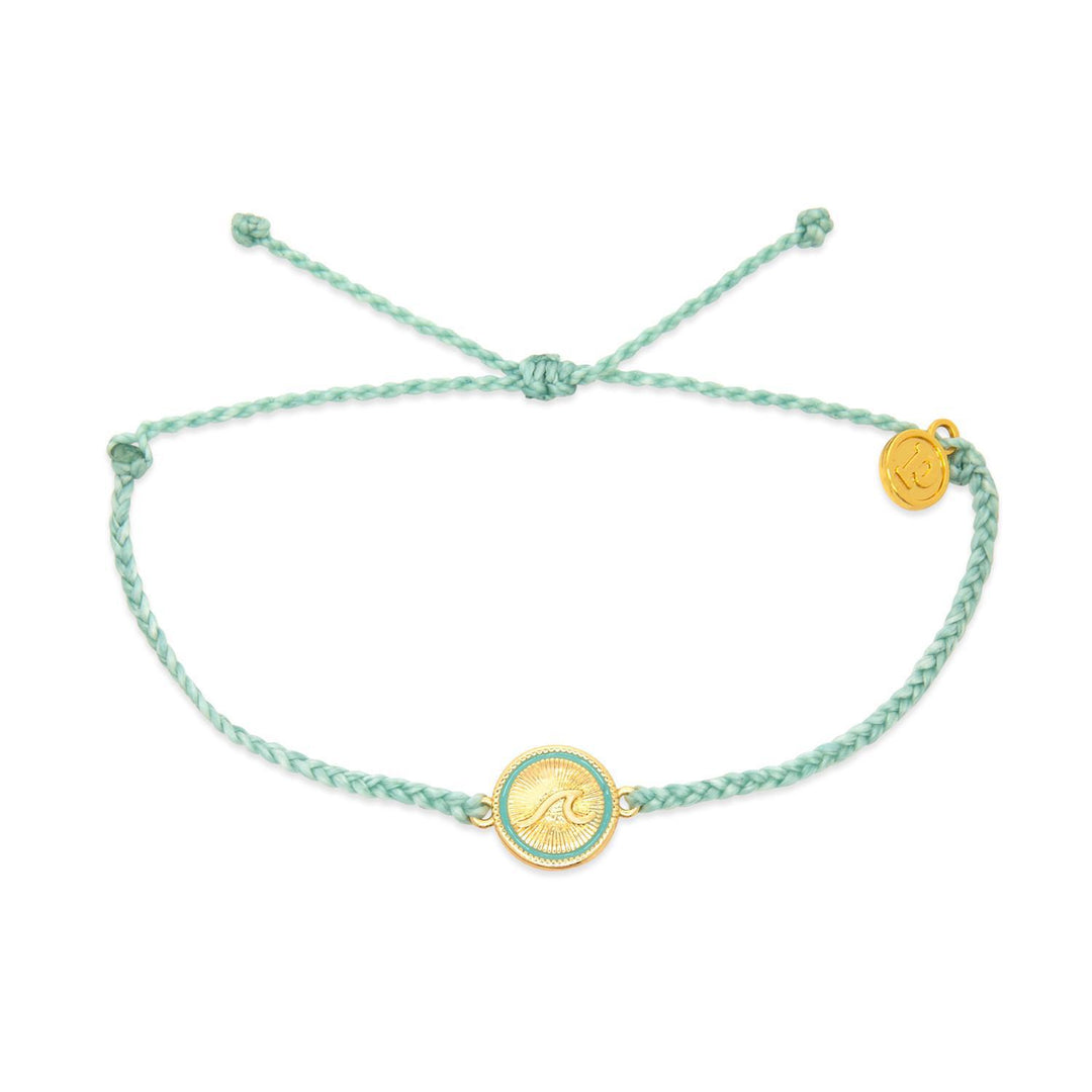 Tidal Gold Charm Bracelet Seafoam PUR425