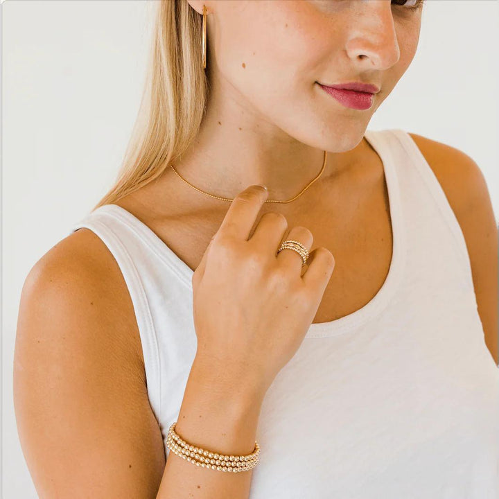 4mm 14k Gold Filled Karma Waterproof Bracelet ERN825 7”