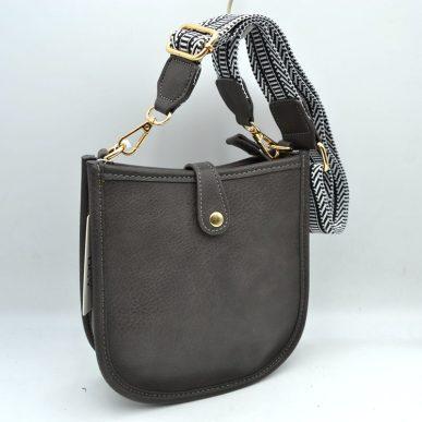 Mini Flap Crossbody Bag w/Braided Strap LQF018 EMH