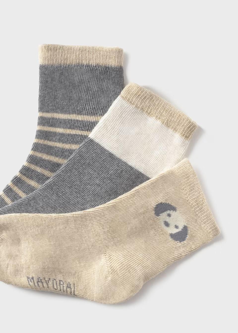 3 Pair Boys Socks Set Neutral MYR825