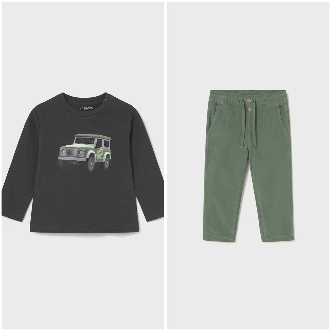 Jeep Graphic Top & Green Pants Set MYR825