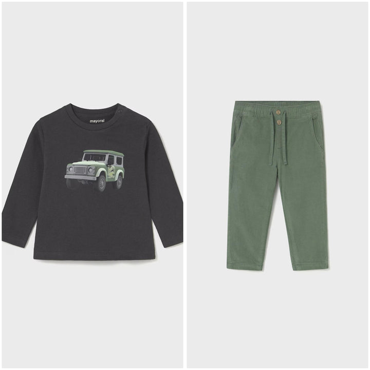 Jeep Graphic Top & Green Pants Set MYR825