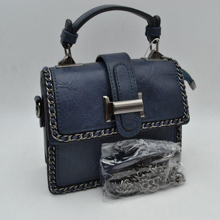 Chain Trim Top Handle Crossbody Bag V025 EMH726