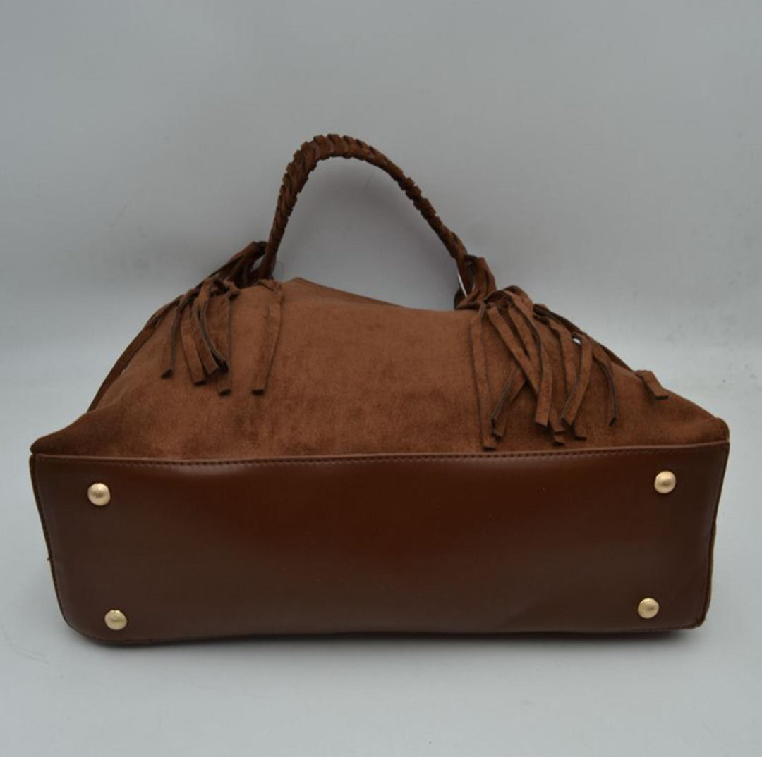 Suede 2-in-1 Fringe Bag Set 31542 EMH1025