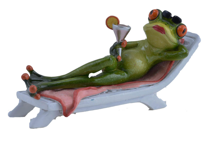 Frog On Chaise Lounge OWI