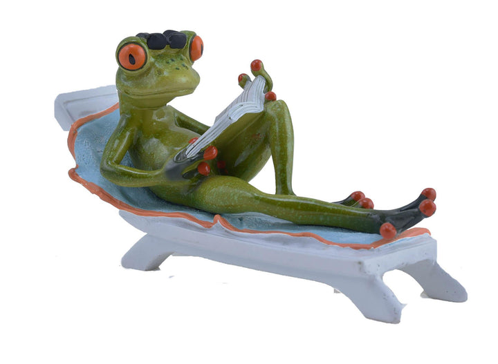 Frog On Chaise Lounge OWI