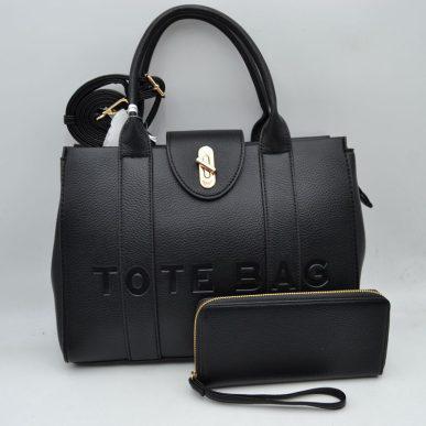 Structured Tote Bag w/Matching Wallet (Tote Bag) 31458 EMH825