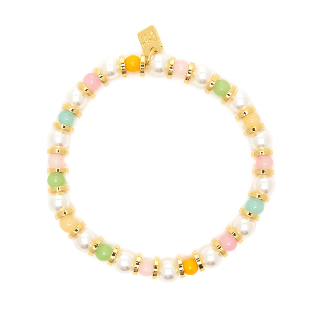 Pearl Bloom Stretch Bracelet Gold Pur425